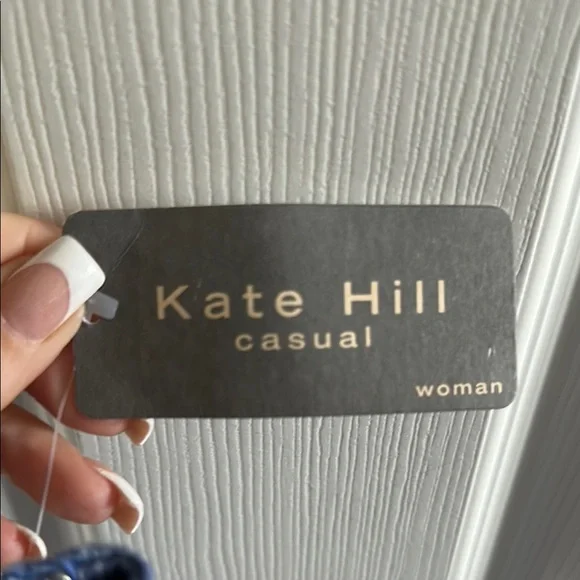 Kate Hill Blue Paisley Pants NWT 22W - Picture 4 of 8